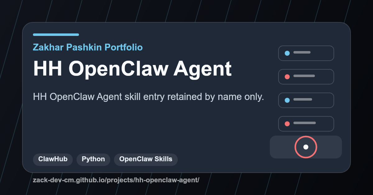 HH OpenClaw Agent project visual