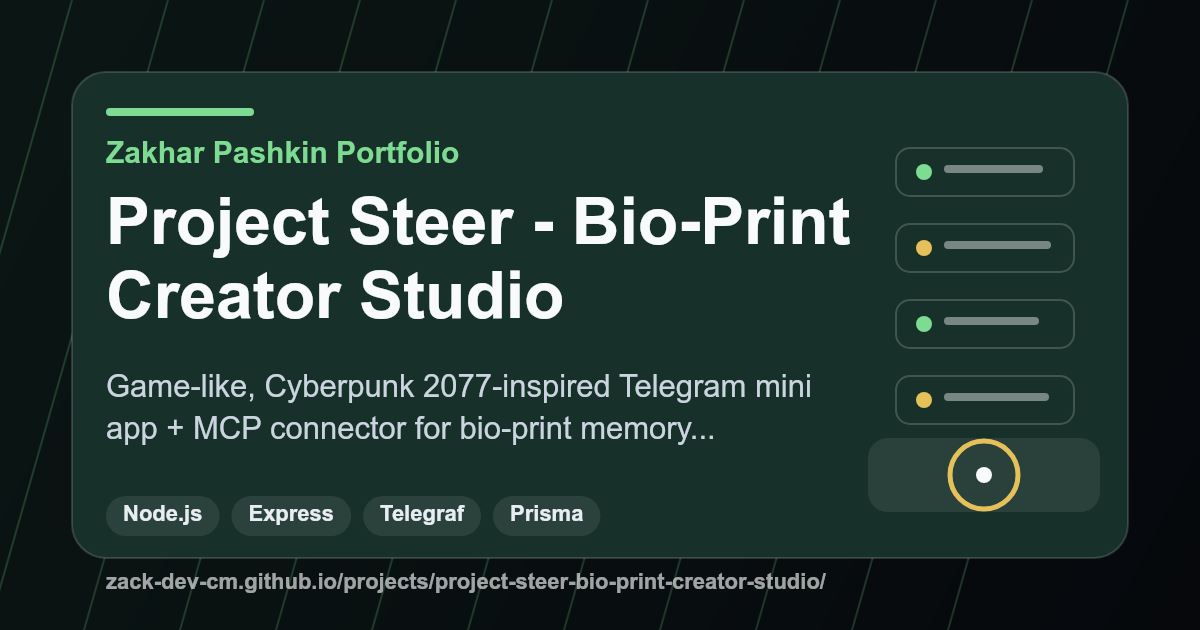 Project Steer loading screen video
