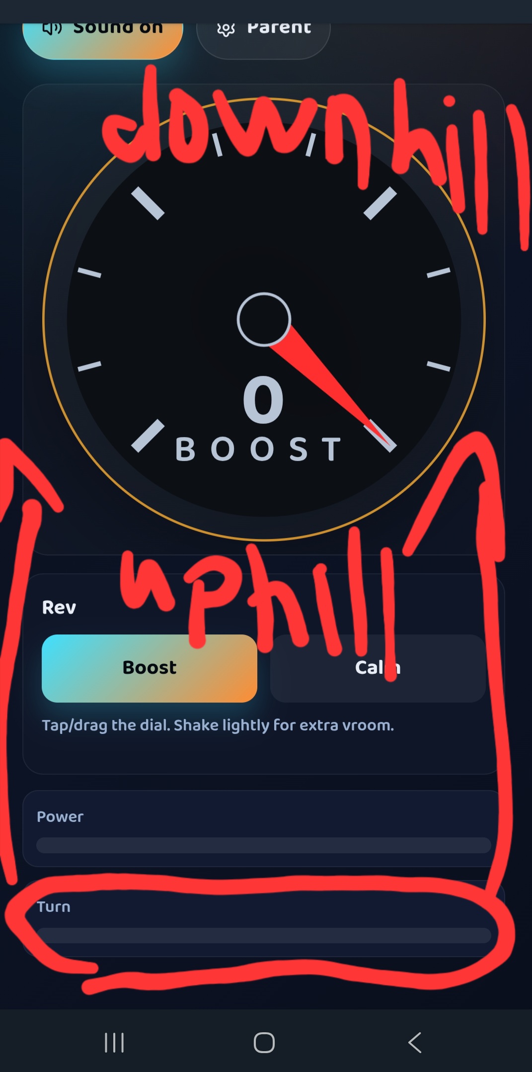 Turbo Tots dashboard