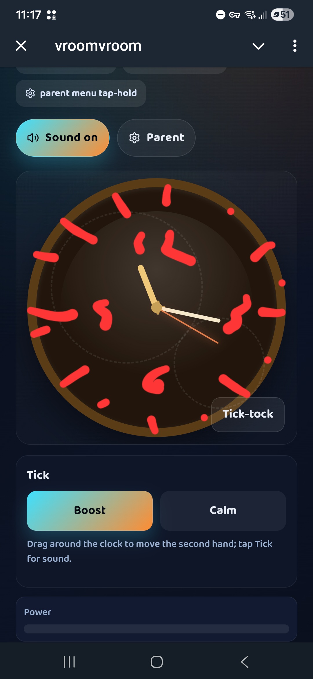 Turbo Tots control panel