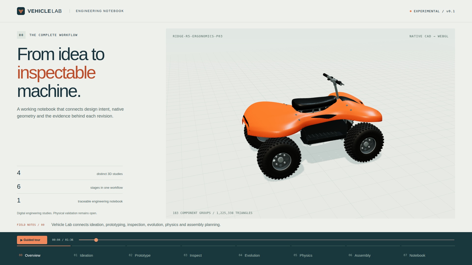 Vehicle Lab body study in the interactive engineering notebook