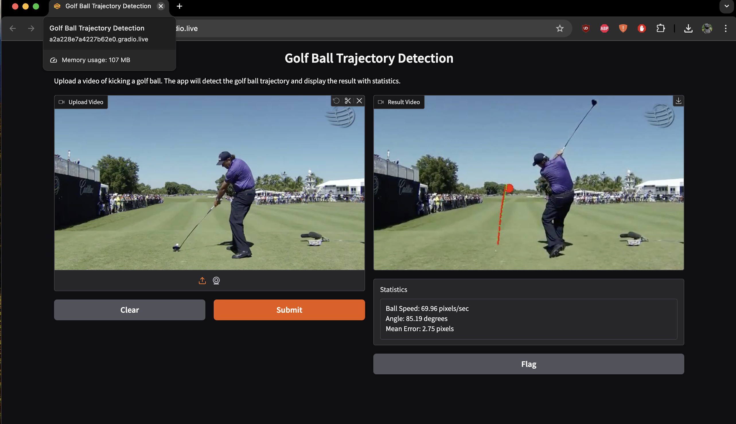 Estimate Golf Ball Trajectory